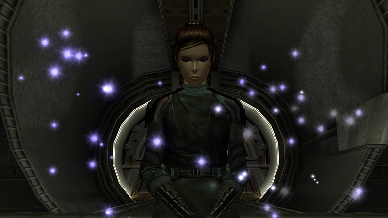 Bastila Shan uses Battle Meditation during the climax of Knights of the Old Republic.